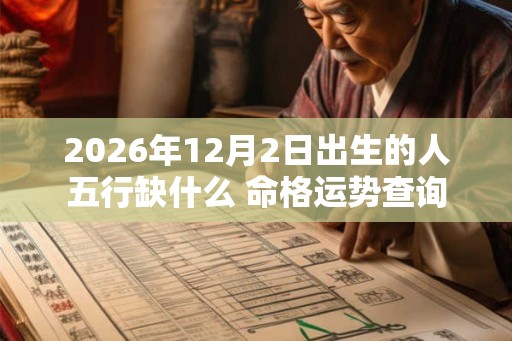 2026年12月2日出生的人五行缺什么 命格运势查询