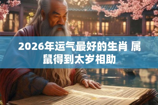 2026年运气最好的生肖 属鼠得到太岁相助