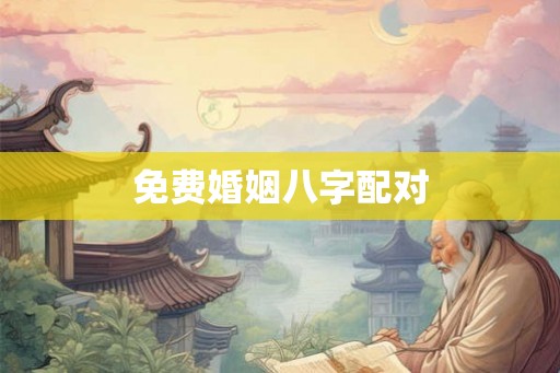 免费婚姻八字配对 免费婚姻八字配对