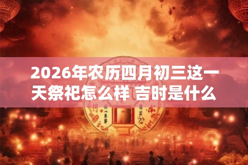 2026年农历四月初三这一天祭祀怎么样 吉时是什么