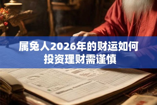 属兔人2026年的财运如何 投资理财需谨慎