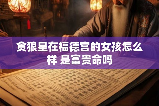 贪狼星在福德宫的女孩怎么样 是富贵命吗