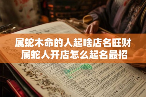 属蛇木命的人起啥店名旺财 属蛇人开店怎么起名最招财