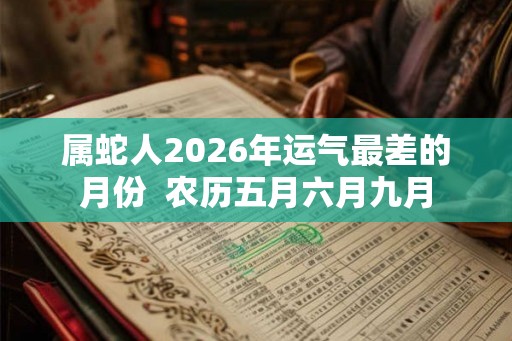 属蛇人2026年运气最差的月份  农历五月六月九月