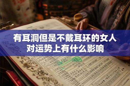 有耳洞但是不戴耳环的女人对运势上有什么影响