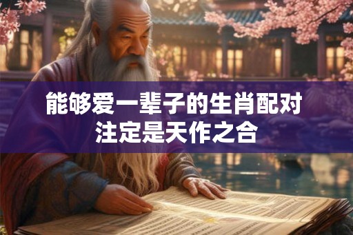 能够爱一辈子的生肖配对 注定是天作之合