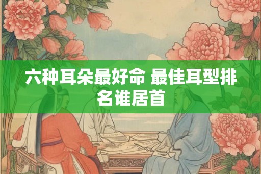 六种耳朵最好命 最佳耳型排名谁居首