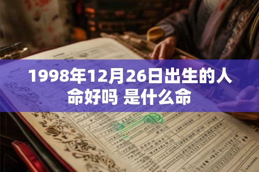 1998年12月26日出生的人命好吗 是什么命