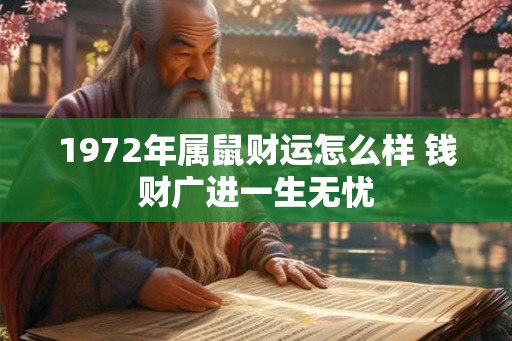 1972年属鼠财运怎么样 钱财广进一生无忧