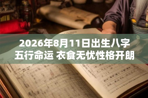 2026年8月11日出生八字五行命运 衣食无忧性格开朗