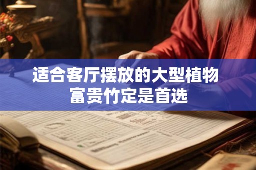 适合客厅摆放的大型植物 富贵竹定是首选