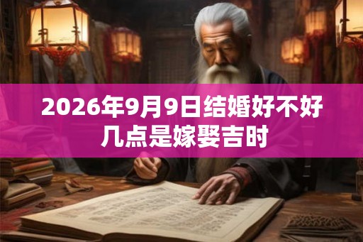 2026年9月9日结婚好不好 几点是嫁娶吉时