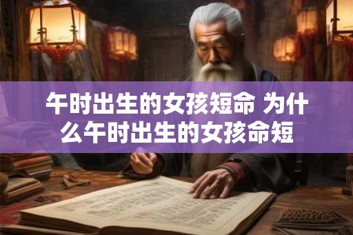 午时出生的女孩短命 为什么午时出生的女孩命短