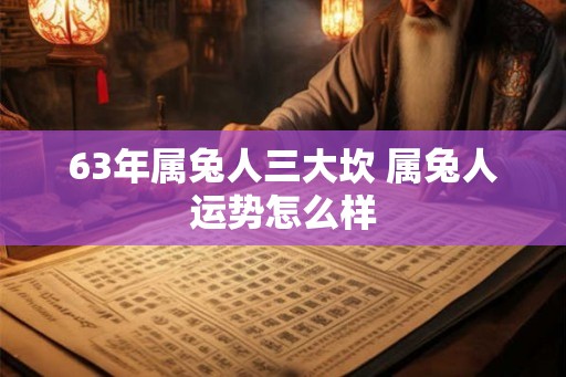 63年属兔人三大坎 属兔人运势怎么样