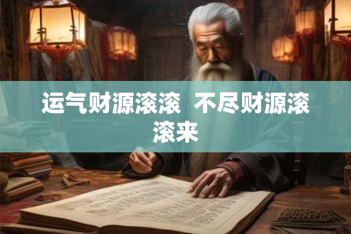 运气财源滚滚  不尽财源滚滚来