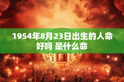 1954年8月23日出生的人命好吗 是什么命