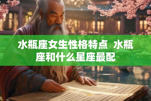 水瓶座女生性格特点  水瓶座和什么星座最配