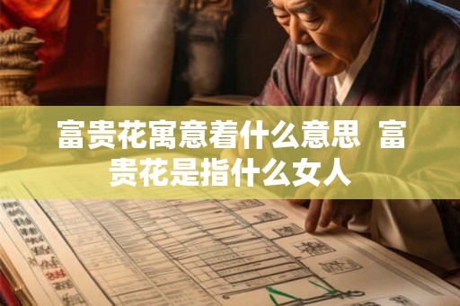 富贵花寓意着什么意思  富贵花是指什么女人