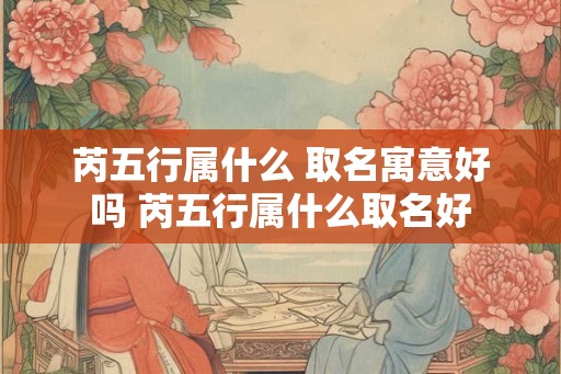 芮五行属什么 取名寓意好吗 芮五行属什么取名好