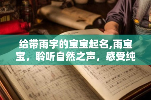 给带雨字的宝宝起名,雨宝宝，聆听自然之声，感受纯净之息