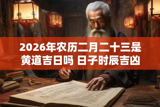 2026年农历二月二十三是黄道吉日吗 日子时辰吉凶