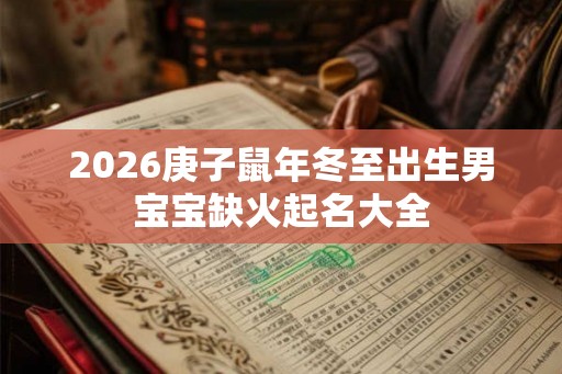 2026庚子鼠年冬至出生男宝宝缺火起名大全
