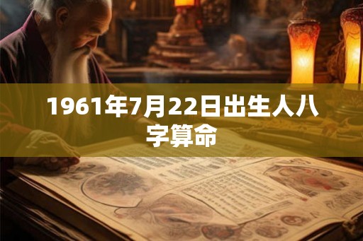 1961年7月22日出生人八字算命