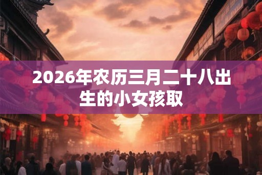 2026年农历三月二十八出生的小女孩取