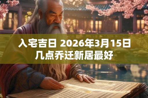 入宅吉日 2026年3月15日几点乔迁新居最好