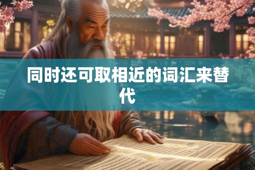 同时还可取相近的词汇来替代 同时还可取相近的词汇来替代