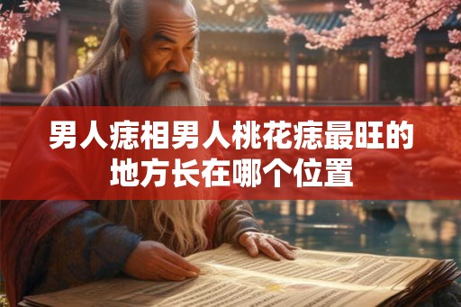 男人痣相男人桃花痣最旺的地方长在哪个位置