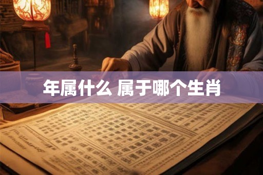 年属什么 属于哪个生肖