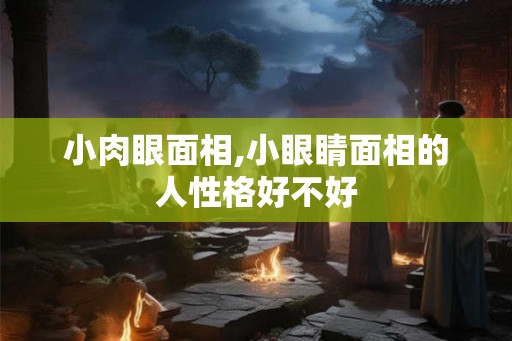 小肉眼面相,小眼睛面相的人性格好不好