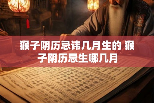 猴子阴历忌讳几月生的 猴子阴历忌生哪几月