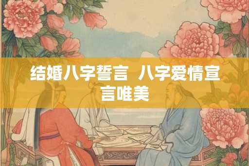 结婚八字誓言  八字爱情宣言唯美