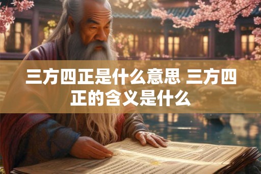 三方四正是什么意思 三方四正的含义是什么 三方四正是什么意思 三方四正的含义是什么