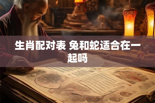 生肖配对表 兔和蛇适合在一起吗 生肖配对表 兔和蛇适合在一起吗