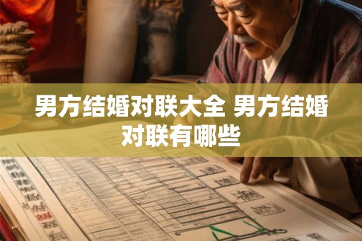 男方结婚对联大全 男方结婚对联有哪些
