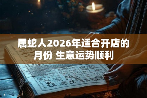 属蛇人2026年适合开店的月份 生意运势顺利 属蛇人2026年适合开店的月份 生意运势顺利