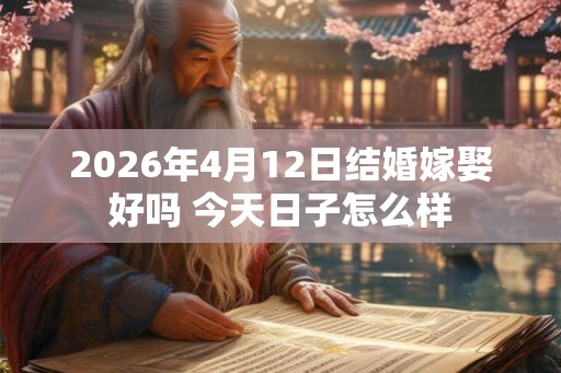 2026年4月12日结婚嫁娶好吗 今天日子怎么样