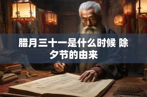 腊月三十一是什么时候 除夕节的由来