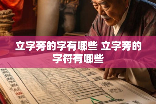 立字旁的字有哪些 立字旁的字符有哪些