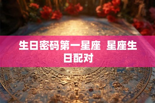 生日密码第一星座  星座生日配对