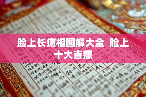 脸上长痣相图解大全  脸上十大吉痣