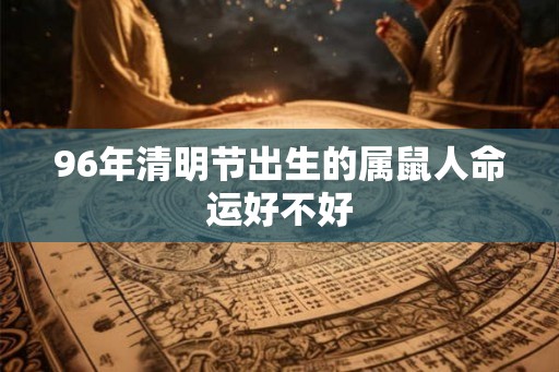 96年清明节出生的属鼠人命运好不好