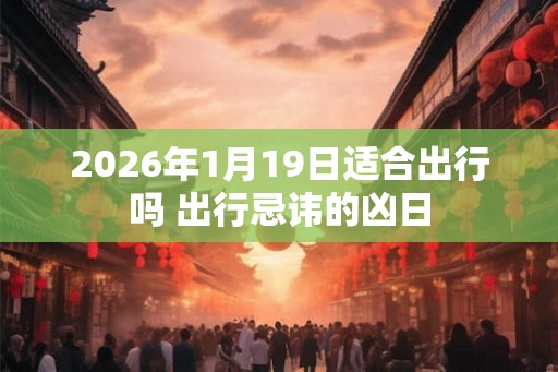 2026年1月19日适合出行吗 出行忌讳的凶日