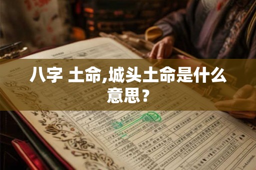 八字 土命,城头土命是什么意思？