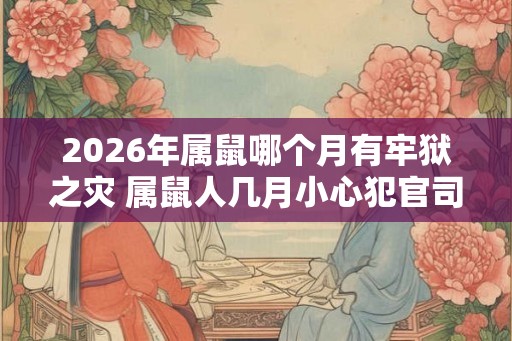 2026年属鼠哪个月有牢狱之灾 属鼠人几月小心犯官司