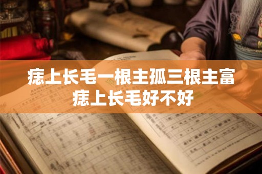 痣上长毛一根主孤三根主富 痣上长毛好不好