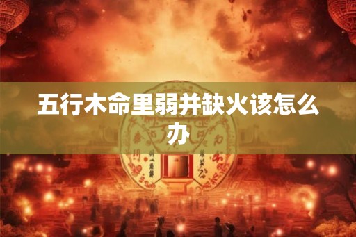 五行木命里弱并缺火该怎么办